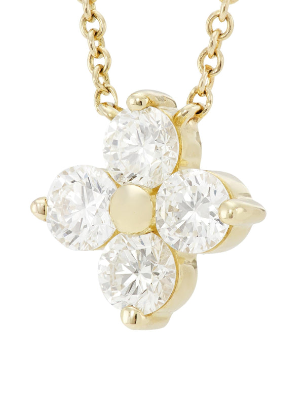 Studded Moissanite Flower Necklace