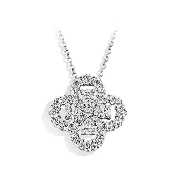 Studded Double Flower Pendant