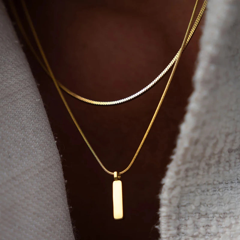 Square Pendant Necklace