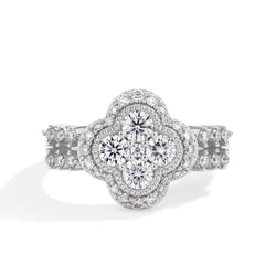 Four-Leaf Diamond Ring