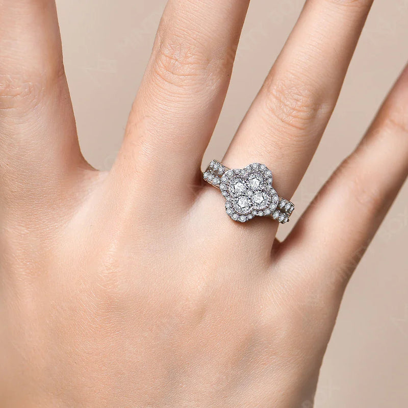 Four-Leaf Diamond Ring