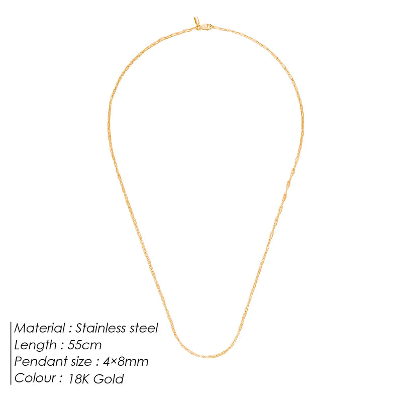 2MM Stainless Steel Paperclip Chain