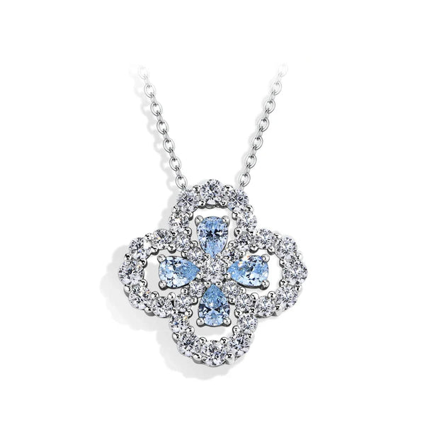Studded Double Flower Pendant