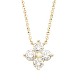 Studded Moissanite Flower Necklace