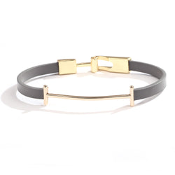 Magnetic Leather Band in Grey